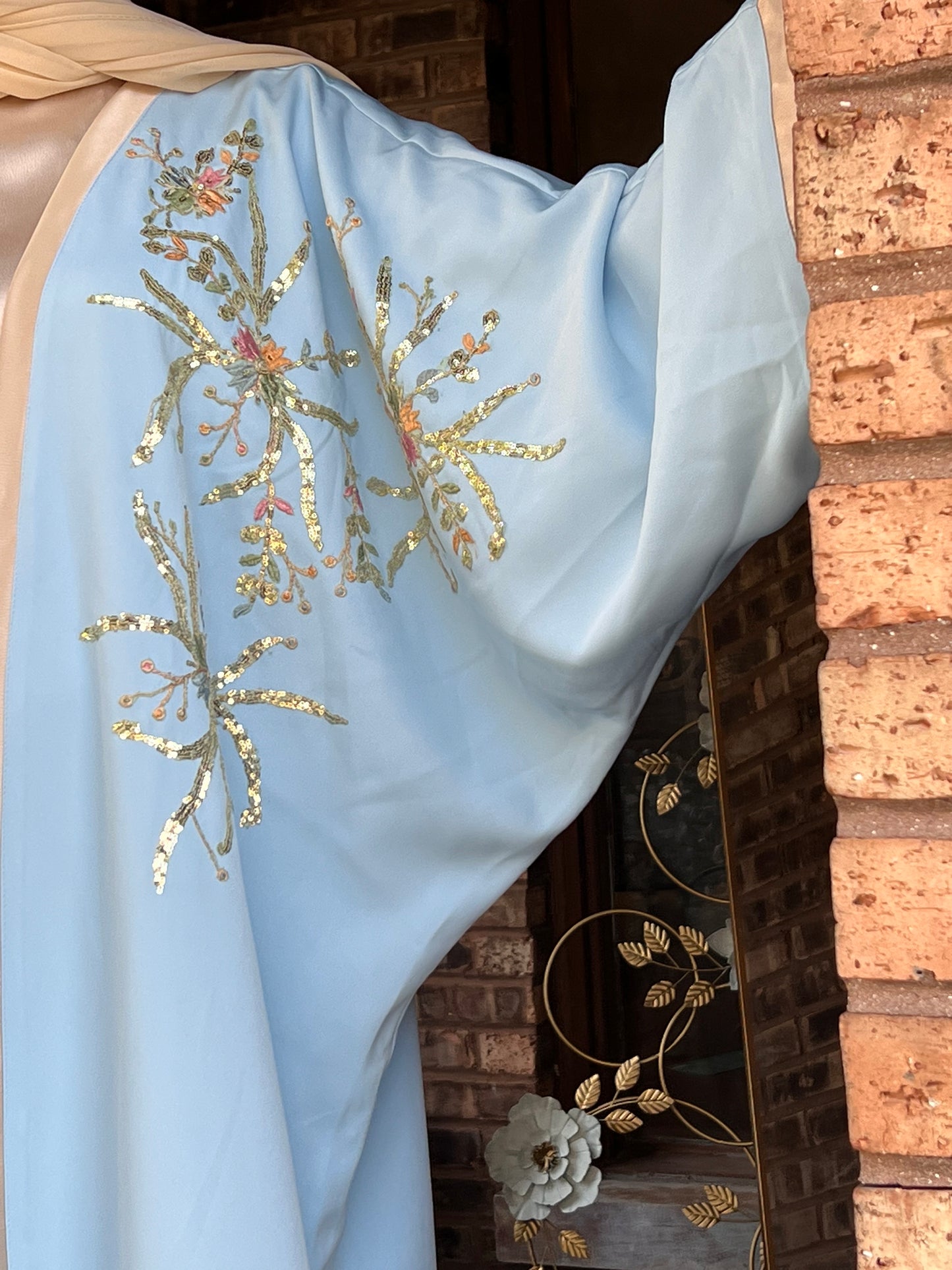 Baby Blue luxury Abaya